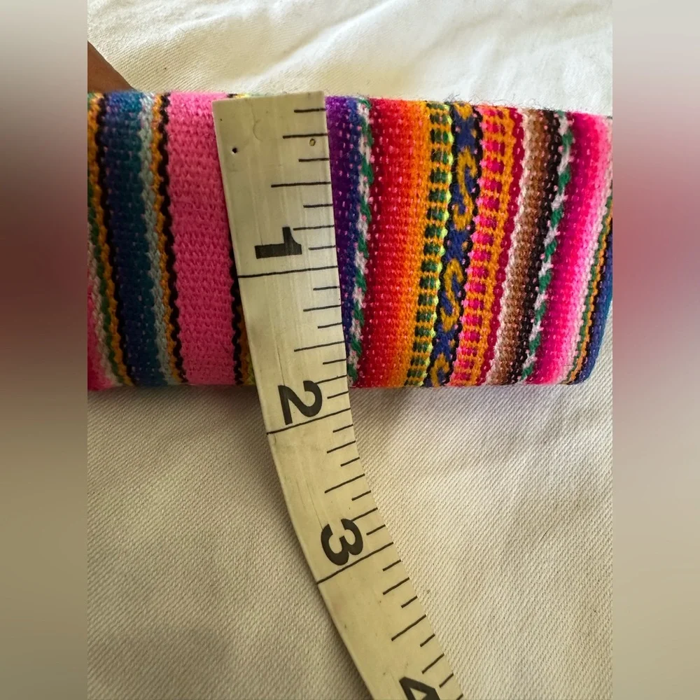 Peruvian leather and wool‎ Colorful Coin Purse